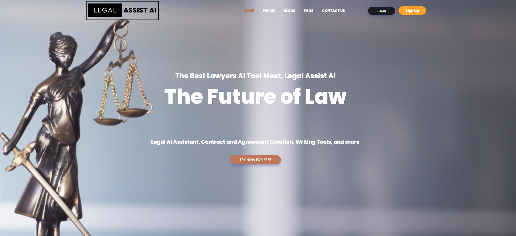 screenshot of Legal Assist AI